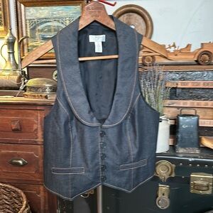 Ann Taylor Loft Sexy Waistcoat Denim Vest